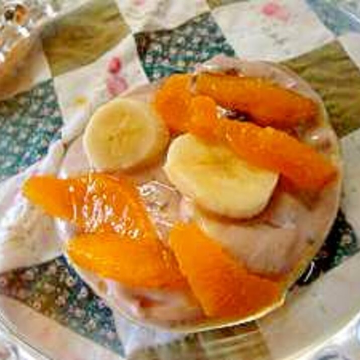 バナナとオレンジのあんヨーグルト